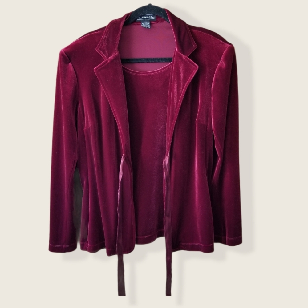 Elementz velvet feel suit top and bottom